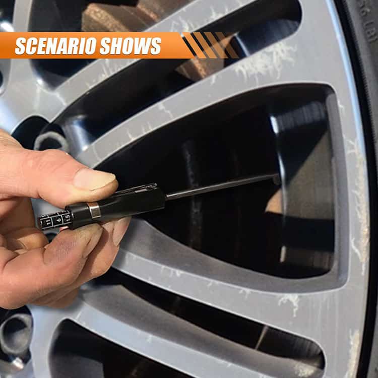 brake pad wear indicator measurement using professional thickness gauge tool