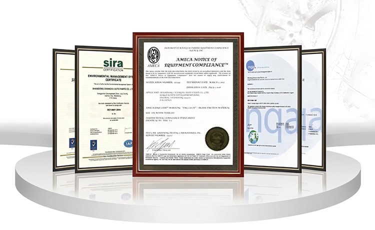 brake safety standards compliance certificate