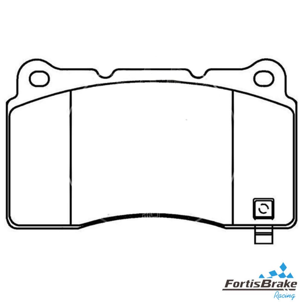D1050 brake pad technical drawing dimensions