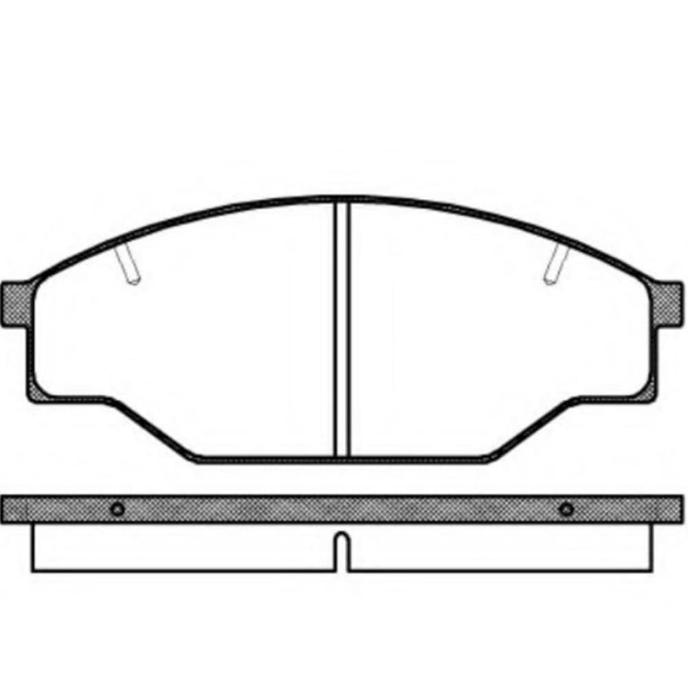 D303 Brake Pads Technical Drawing Specifications Engineering Diagram