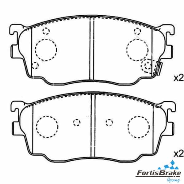 Professional D755 Brake Pads Mazda HONGQI Applications