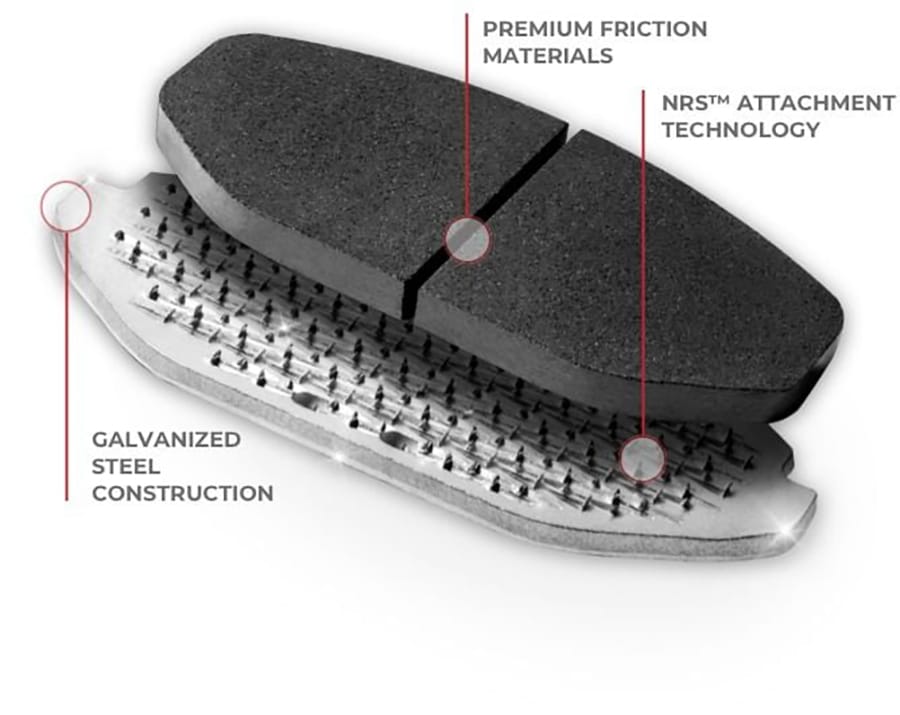 brake pad semi metallic construction