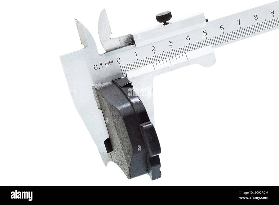brake pad thickness measurement