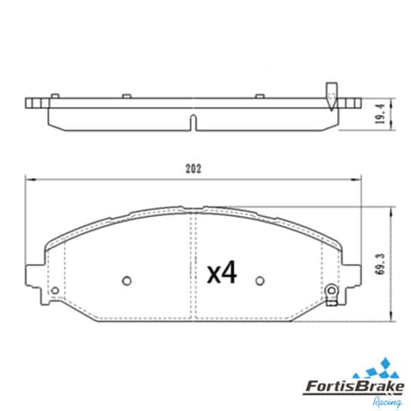 high performance RAM 1500 brake pads D21799424