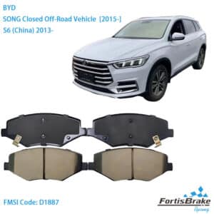 low dust BYD brake pads FMSI D1887