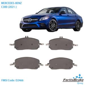 mercedes c300 brake pads premium front disc set