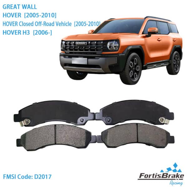 great wall hover front brake pads semi metallic suv heavy duty