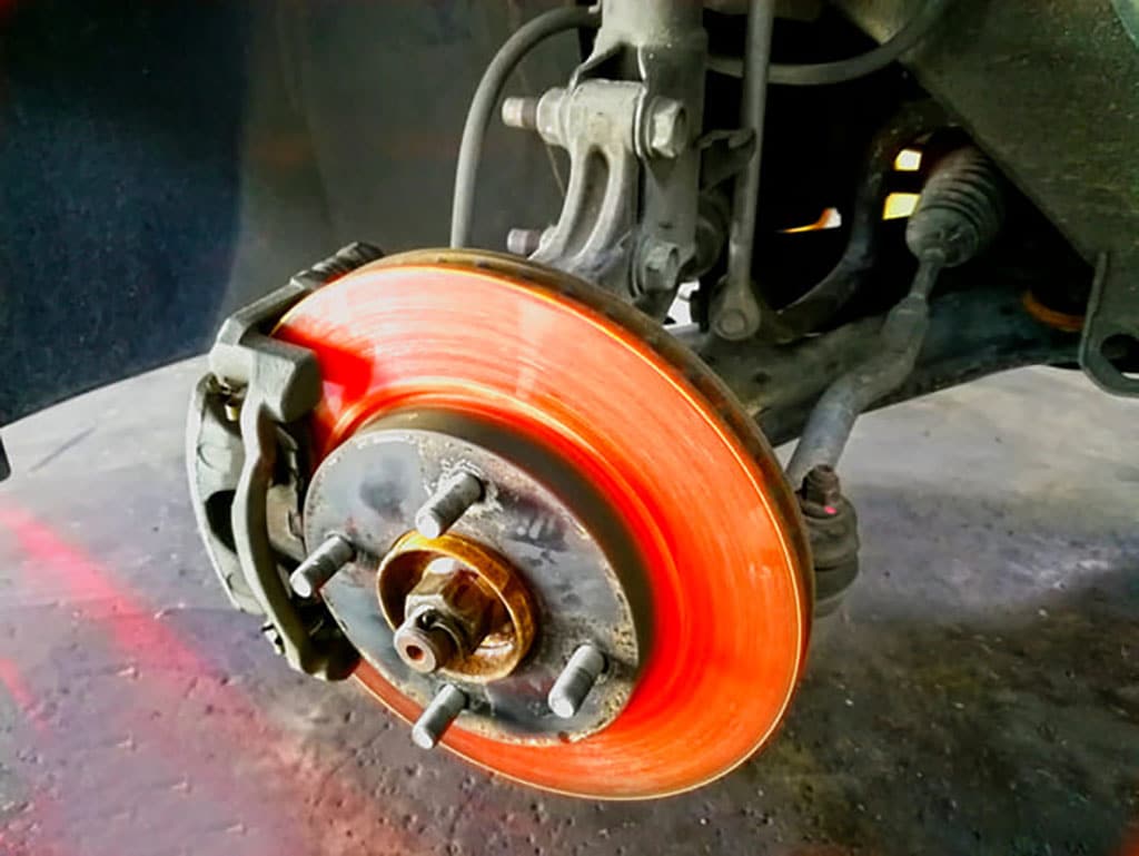 overheated brake rotor