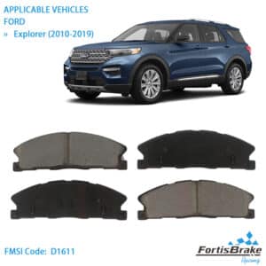 2016 Ford Explorer Brake Pads D1611 Premium Manufacturing