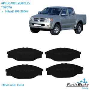 Best Brake Pads for Toyota Hilux D434 D2004 Premium