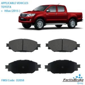 Professional 04465 0K440 Toyota Hilux Brake Pads D2006 D2058