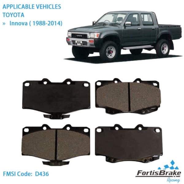 Toyota Hilux Brake Pads D436 D611 Professional Grade