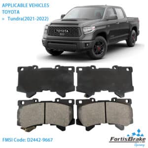 Toyota Tundra Brake Pads FMSI D2442 9667 Front View