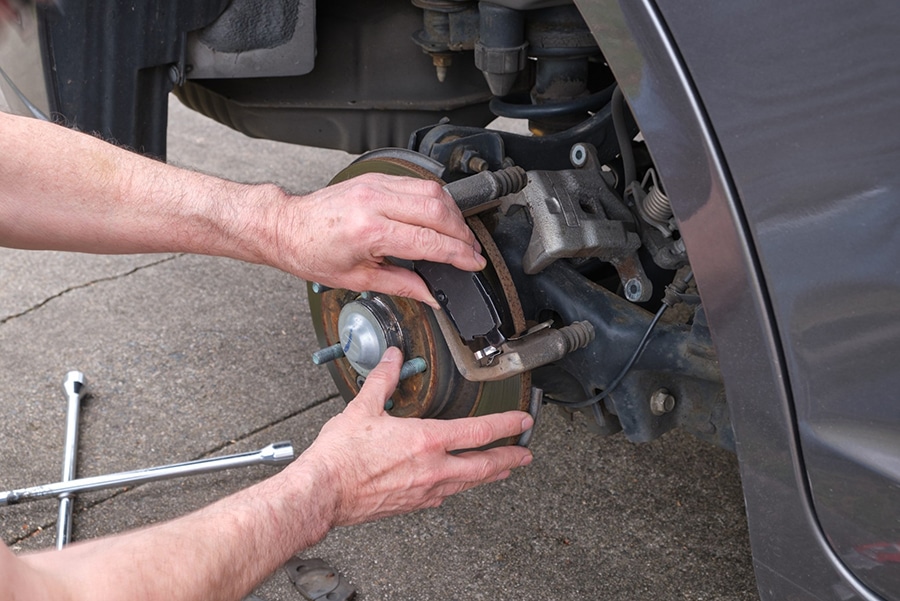 brake pad installation process