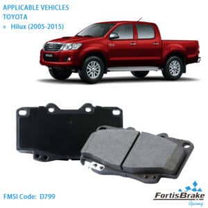 brake pad toyota hilux 2017 d799 d2215