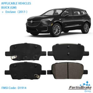 buick enclave brake pads d1877 ceramic front rear