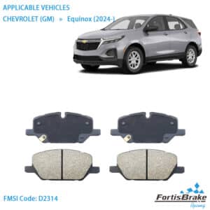 chevy equinox brake pads ceramic factory replacement parts