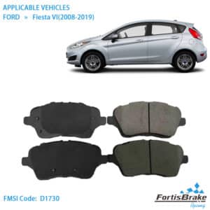 FMSI D1890 Ceramic Brake Pad set for Ford Fiesta