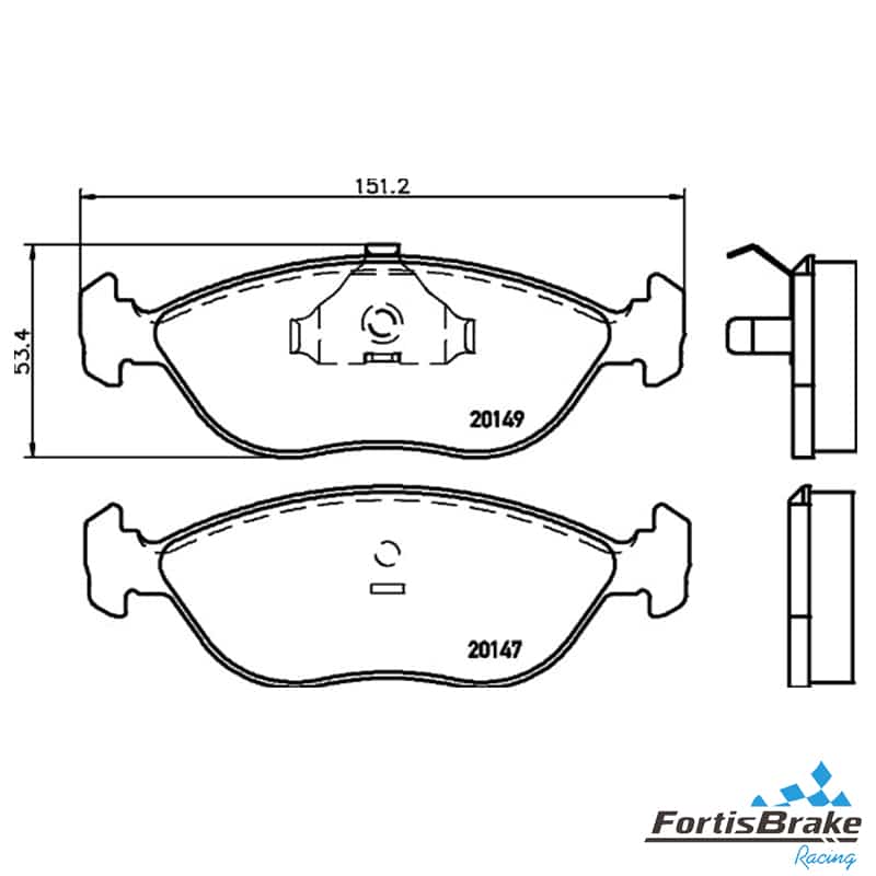 ford fiesta brake pads fmsi d1256 8375 oem quality