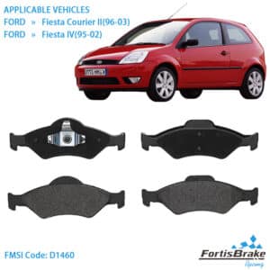 Premium Ford Fiesta Brake Pads - FMSI D1460