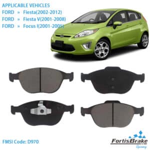 oem replacement ceramic brake pads ford fiesta specifications