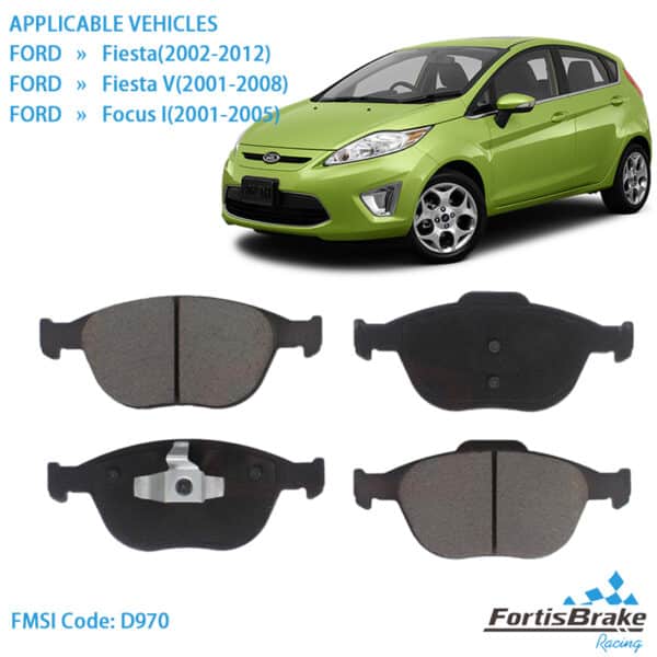 oem replacement ceramic brake pads ford fiesta specifications