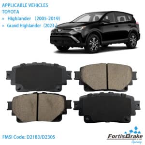 toyota highlander brake pads competitive wholesale pricing 2017 2018