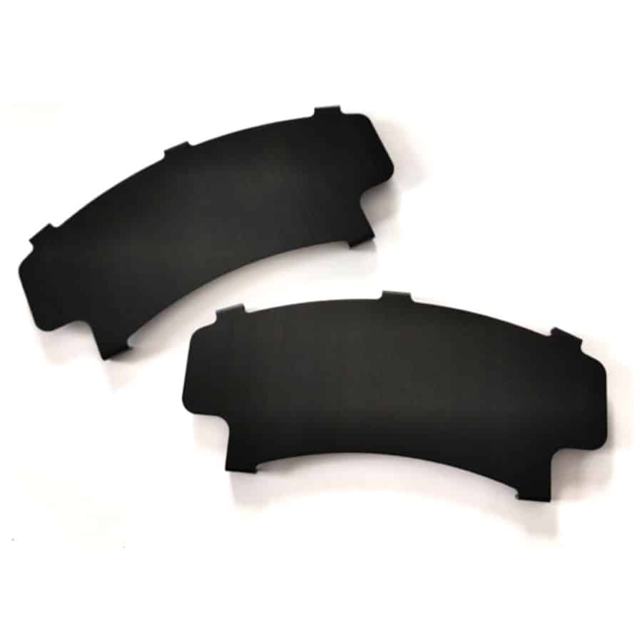 brake pad backing plate shim design