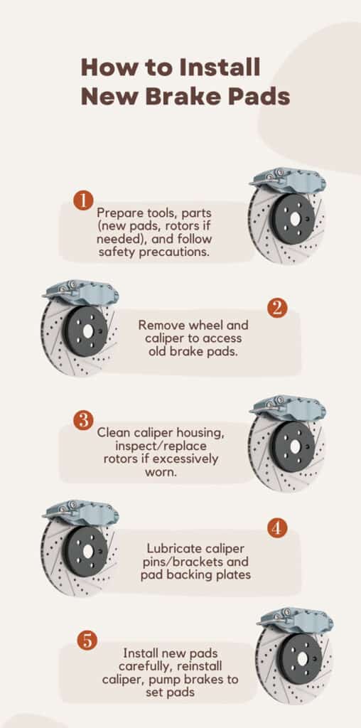 professional mechanic replacing toyota brake pads rotors step by step process