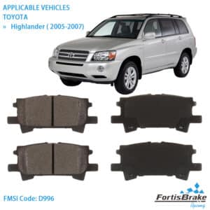 toyota highlander brake pads cost oem replacement