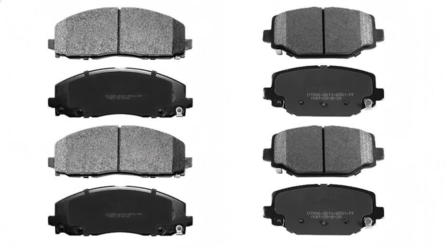 thumbnail interactive-video image 1 of 8pc Front & Rear Ceramic Brake Pad Set For Chrysler Town & Country, Dodge Journey 1 of 2